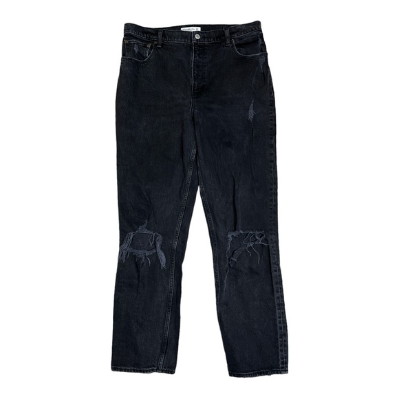 Abercrombie & Fitch The ‘90s Straight Ultra High Rise Black Jeans - Picture 5 of 9